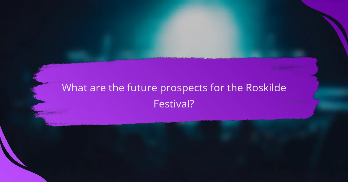 What are the future prospects for the Roskilde Festival?