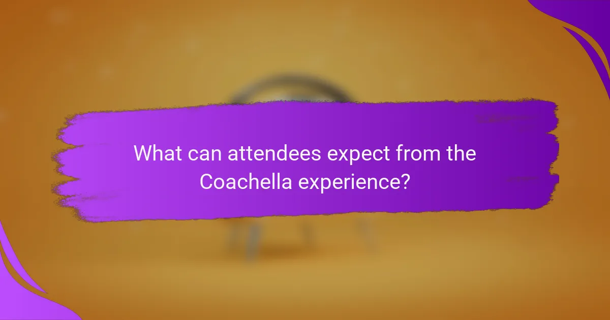 What can attendees expect from the Coachella experience?