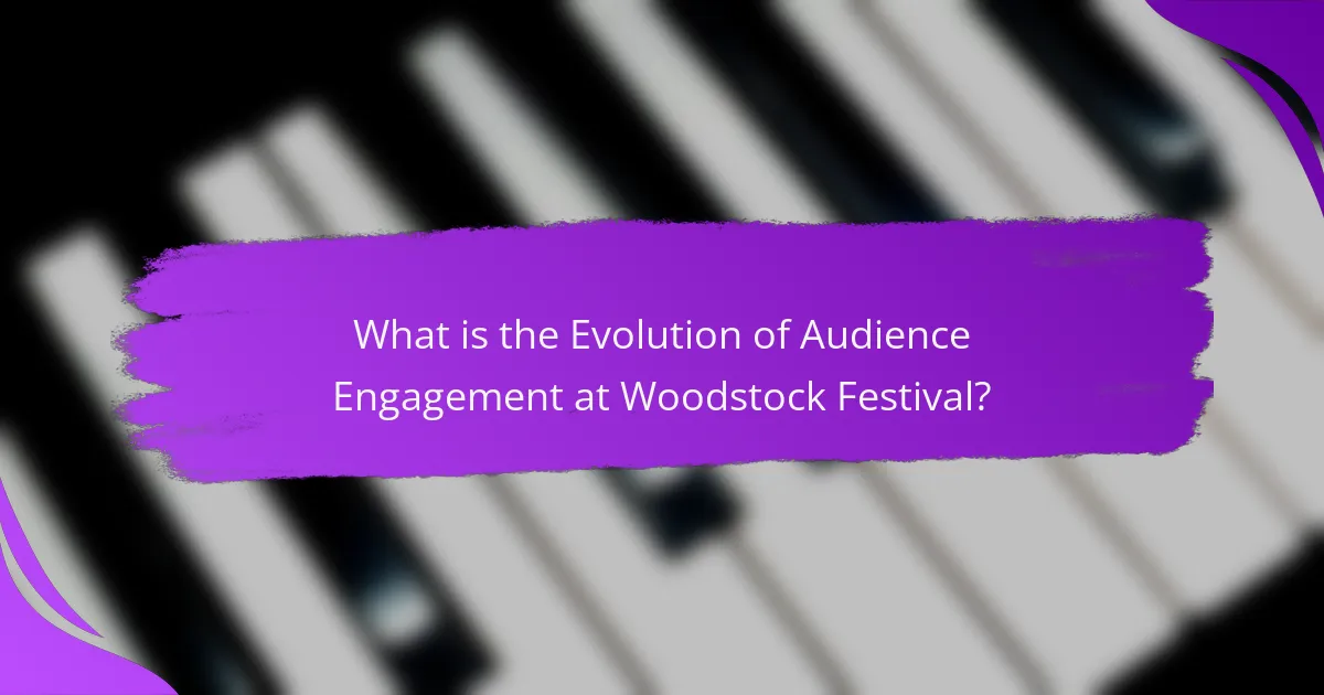 What is the Evolution of Audience Engagement at Woodstock Festival?