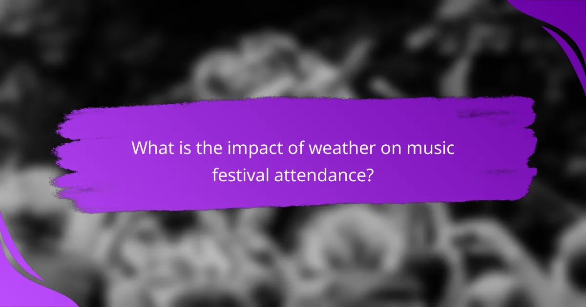 What is the impact of weather on music festival attendance?
